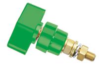 pol-102-gn Schutzinger 4mm Green Terminal Post, 1kV, 100A, M8 x 0.75 Thread