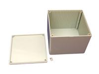 1591vgy Hammond 1591 Series Grey Flame Retardant ABS Enclosure, IP54, Flanged, Grey Lid, 120 x 120 x 94mm