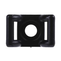 151-24660-kr6g5-pa66w-bk HellermannTyton Black Cable Tie Mount 12 mm x 18mm, 6mm Max. Cable Tie Width