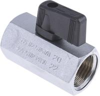 486-350 RS PRO Chrome Plated Brass Hydraulic Ball Valve G 1/2