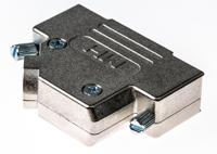 d45zk25-k MH Connectors MHD45ZK Series Zinc Angled D Sub Backshell, 25 Way, Strain Relief