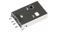 48037-1000 Molex Right Angle, SMT, Plug- Single Port Type A 2.0 USB Connector