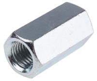 276-566 48mm Bright Zinc Plated Steel Coupling Nut, M16