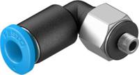 qsml-m3-4-100 Festo Elbow Threaded Adaptor, M3 Male to Push In 4 mm, Threaded-to-Tube Connection Style, 130769