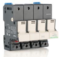 df143nc Schneider Electric 50A Rail Mount Fuse Holder for 14 x 51mm Fuse, 3P+N, 690V ac