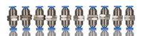 916-0820 RS PRO Bulkhead Tube-to-Tube Adaptor, Push In 4 mm to Push In 4 mm, Tube-to-Tube Connection Style