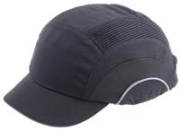 abs000-001-100 JSP Black Short Peaked Safety Cap, HDPE Protective Material