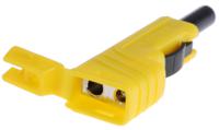 932153103 Hirschmann Test & Measurement Yellow Male Banana Plug, 4 mm Connector, Screw Termination, 30A, 30 V ac, 60V dc, Nickel