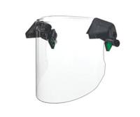 10194818 MSA Safety Clear Flip Up PC Face Shield with Brow Guard , Resistant To Chemical splash, Impact