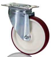 3470uar125p62-red Tente Swivel Castor Wheel, 200kg Capacity, 125mm Wheel