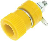 208-0291 RS PRO Yellow Female Banana Socket, 4 mm Connector, Solder Termination, 24A, 30V, Nickel Plating