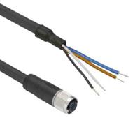 xzcp1169l5 Telemecanique Sensors Female 4 way M12 to Female 4 way Free End Sensor Actuator Cable, 5 m