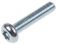 482-8335 RS PRO Bright Zinc Plated Pan Steel Tamper Proof Security Screw, M4 x 20mm