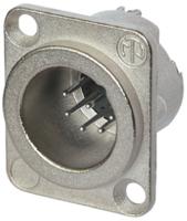 nc7md-lx Neutrik Panel Mount XLR Connector, Male, 50 V, 7 Way, Silver over Nickel Plating