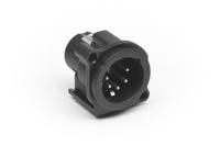 ac5mav-au-b Amphenol Industrial Chassis Mount XLR Connector, Vertical, Male, IP40, 133 V, 5 Way, Gold over Nickel Plating