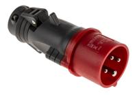 0-522-43 Legrand, HYPRA IP44 Red Cable Mount 3P + E Industrial Power Plug, Rated At 16A, 415 V