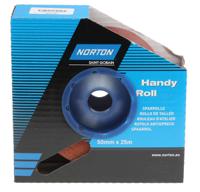 63642531807 Norton P180 Grit Very Fine Sandpaper Roll, 25m x 50mm