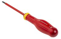at4x100ve Facom Slotted Insulated Screwdriver, 4 x 0.8 mm Tip, 100 mm Blade, VDE/1000V, 210 mm Overall