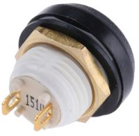 48-2-rb-n-bl-b ITW Switches 48 Series Miniature Push Button Switch, Latching, Panel Mount, 13.6mm Cutout, SPST, Clear LED, 48V dc, IP67