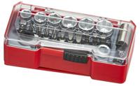 tj1419 Teng Tools 19-Piece Metric 1/4 in Standard Socket/Bit Set with Ratchet