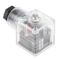 811-8275 RS PRO 2P+E DIN 43650 A, Female Solenoid Valve Connector with Indicator Light, 24 V dc Voltage
