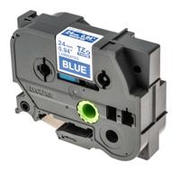 tze-555 Brother White on Blue Label Printer Tape, 8 m Length, 24 mm Width