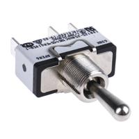 638h2 APEM Toggle Switch, Panel Mount, On-Off-(On), SPST, Solder Lug Terminal, 250V ac