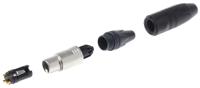 nc3fxx-hd-d Neutrik Cable Mount XLR Connector, Female, 50 V, 3 Way, Gold Alloy over Nickel Plating