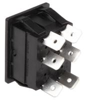 c1572alaaa Arcolectric (Bulgin) Ltd DPDT, (On)-Off-(On) Rocker Switch Panel Mount