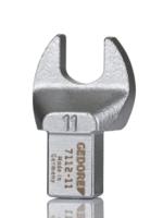 7688980 Gedore 7112 Series Spanner Head, 11 mm, 9 x 12mm Insert, Chrome Finish