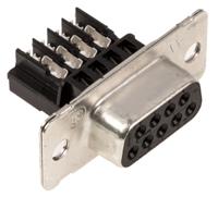 1-745491-7 TE Connectivity Amplimite HDE-20 9 Way Cable Mount D-sub Connector Socket, 2.74mm Pitch