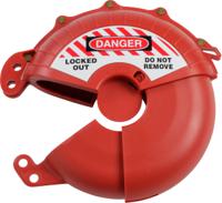 cgv-7 Brady Red 2-Lock ABS Gate Valve Lockout, 9.65mm Shackle, 178mm Attachment