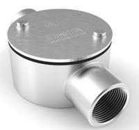 471-1259 RS PRO Through Box, Conduit Fitting, 25mm Nominal Size, 316 Stainless Steel, Silver IP67 rating