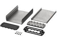 84046150hmt1-abph-1040-0150 Bopla Alubos (Set) Series Black Aluminium General Purpose Enclosure, IP65, Black Lid, 108 x 42 x 150mm