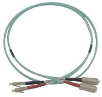 jlcsc2dom3 CAE Multimedia Connect LC, SC to LC, SC Duplex Multi Mode OM3 Optical Patch Cord, 50μm, Yellow, 1m