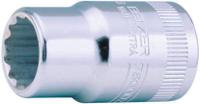 7800dm-27 Bahco 1/2 in Drive 27mm Standard Socket, 12 point, 44 mm Overall Length