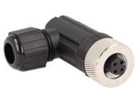 m12a-04bffb-sr7001 Amphenol Industrial Circular Connector, 4 Contacts, Cable, M12 Connector, Socket, Female, IP67, M Series