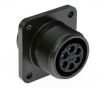 ms3102a-14s-6s Amphenol Industrial, MS3102A, Copper Alloy 6 Way Box Mount MIL Spec Circular Connector Receptacle, Socket