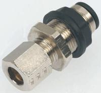3146-10-00 Legris LF3000 Series Bulkhead Tube-to-Tube Adaptor, Push In 10 mm to Push In 10 mm, Tube-to-Tube Connection Style