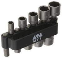 560-760 MTI 10-Piece Metric 1/4 in Bit Socket Set, Hex Bit