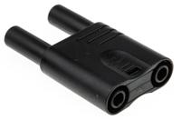 932200100 Hirschmann Test & Measurement Black Male Banana Plug, 4 mm Connector, 32A, 1000V ac/dc, Nickel Plating