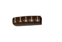 225-2159 RS PRO Slide On Cable Marker, White on Brown, Pre-printed "1", 3 → 4.2mm Cable