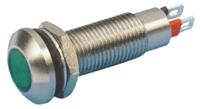 524-532-21 Marl Green Panel Mount Indicator, 12V dc, 8.1mm Mounting Hole Size, Solder Tab Termination, IP67