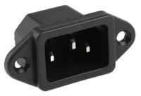 811-7207 RS PRO C14 Panel Mount IEC Connector Male, 10A, 250 V