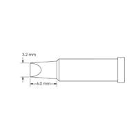 gt4-ch0032p Metcal GT4-CH0032P 3.2 x 6 mm Chisel Soldering Iron Tip for use with Soldering Iron