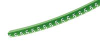 515-03950-hgdc2-5-5-pvc-gn HellermannTyton Helagrip Slide On Cable Markers, White on Green, Pre-printed "5", 2 → 5mm Cable, 515-03950