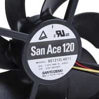 9s1212l4011 Sanyo Denki San Ace 9S Series Axial Fan, 12 V dc, DC Operation, 81.6m³/h, 960mW, 80mA Max, 119 x 119 x 25mm