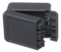 96012124-b-100806-pc-v0-7024 Bopla Bocube Series Graphite Grey Polycarbonate Enclosure, IP66, IP68, IK07, Graphite Grey Lid, 113 x 80 x 60mm