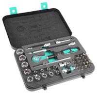 05003533001 Wera 42-Piece Metric 1/4 in Standard Socket/Bit Set with Ratchet, 6 point; Hex Bit; Phillips Bit; Pozidriv Bit; Slotted