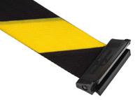 897-33-33-d4 Tensator Black & Yellow PET Retractable Barrier, 4.6m, Yellow/Black Tape